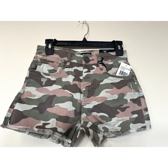 NWT Kut from the Kloth Jane Camo High Waist Frayed Hem Shorts 00 - Picture 6 of 13
